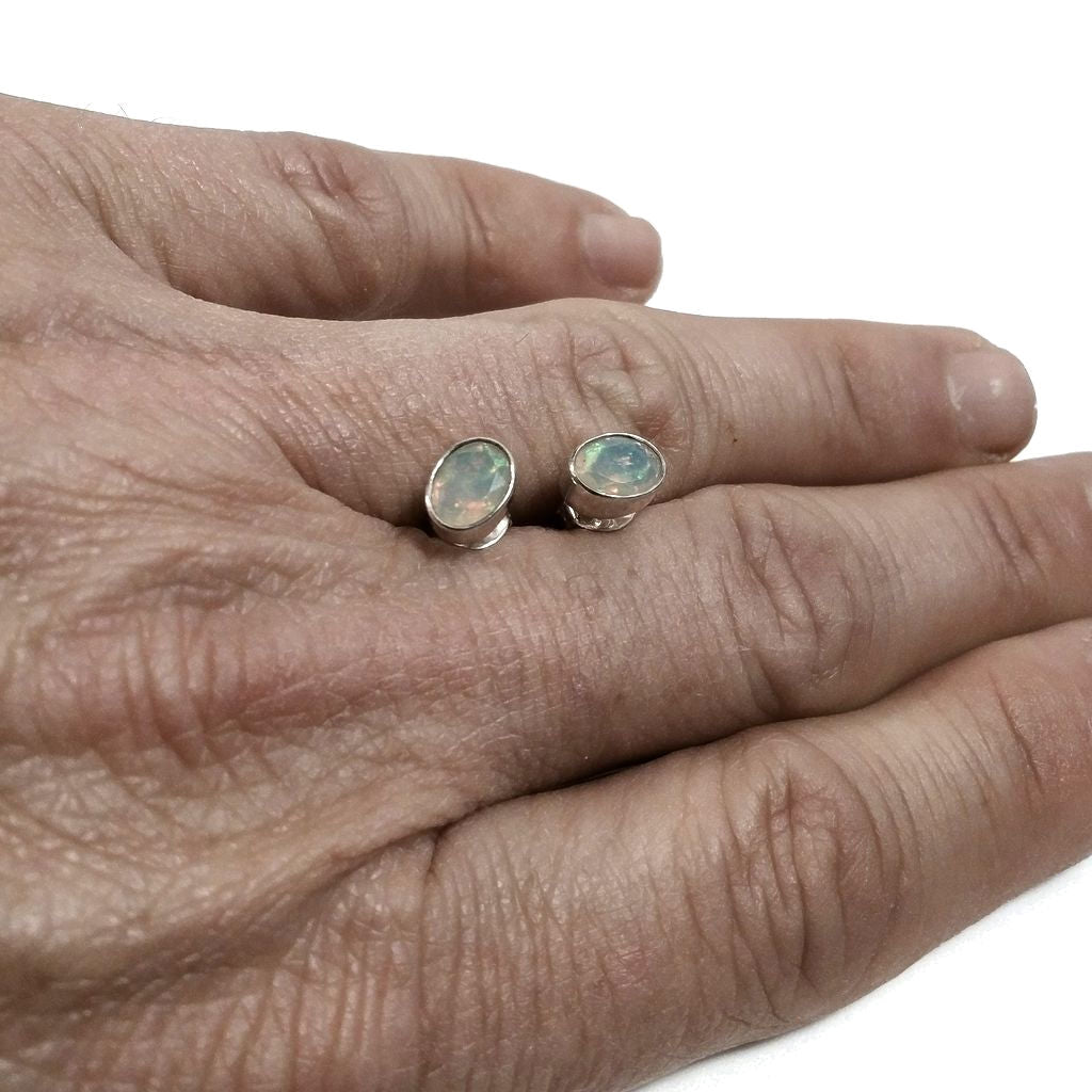 Orecchini da LOBO | Orecchini argento 925 - Opale etiope | Gioielli argento piercing