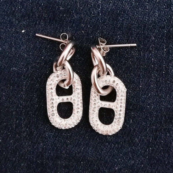 ORECCHINI OSCAR orecchini in acciaio dorato 316 L Chirurgico