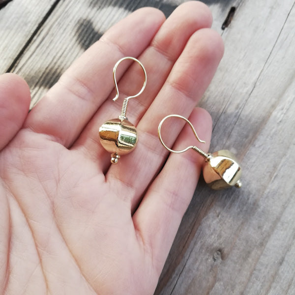 ORECCHINI etnici ALISHA in ottone senza pietra | ORECCHINI etnici in ottone