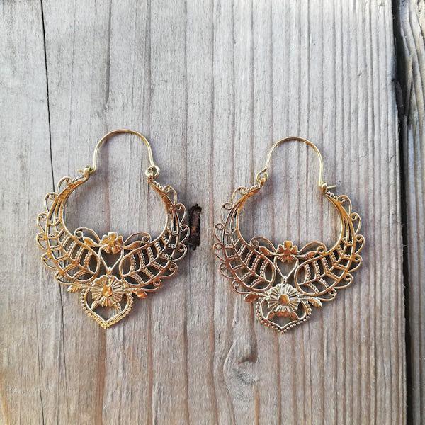 Orecchini etnici in ottone - AMOLI