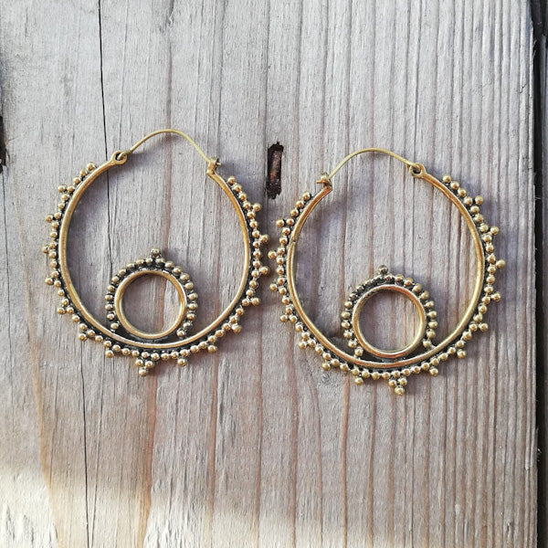 Orecchini etnici in ottone - ANIKA