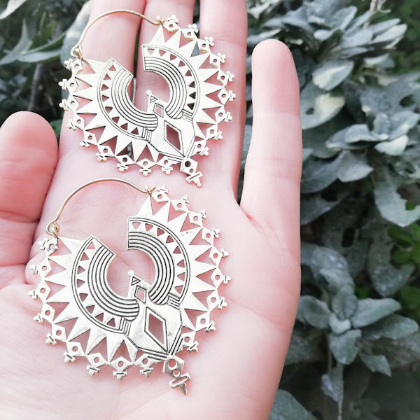 Orecchini etnici in ottone - BHAGYA