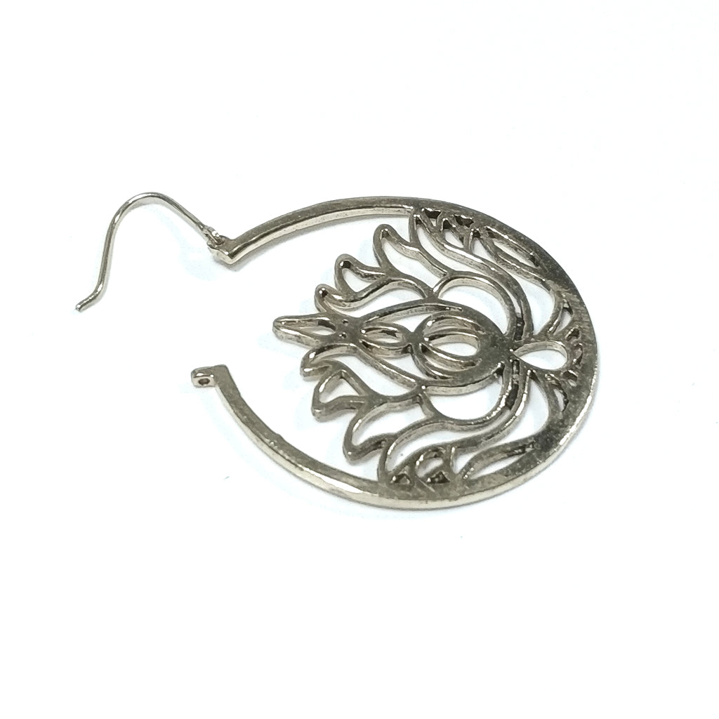 Orecchini ottone anticato fiore di loto - APRAD