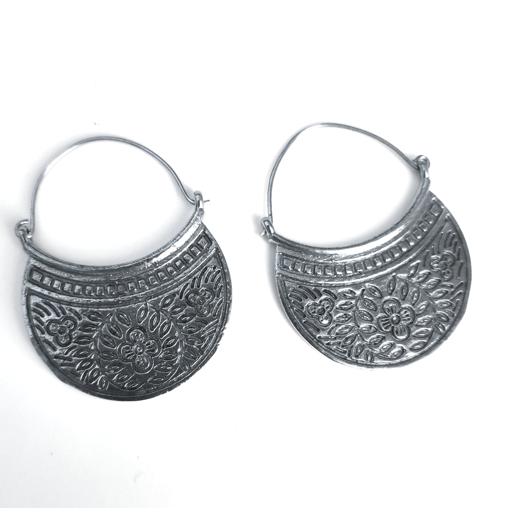 ORECCHINI ETNICI Ottone lucido Orecchini artigianali | ETNICO