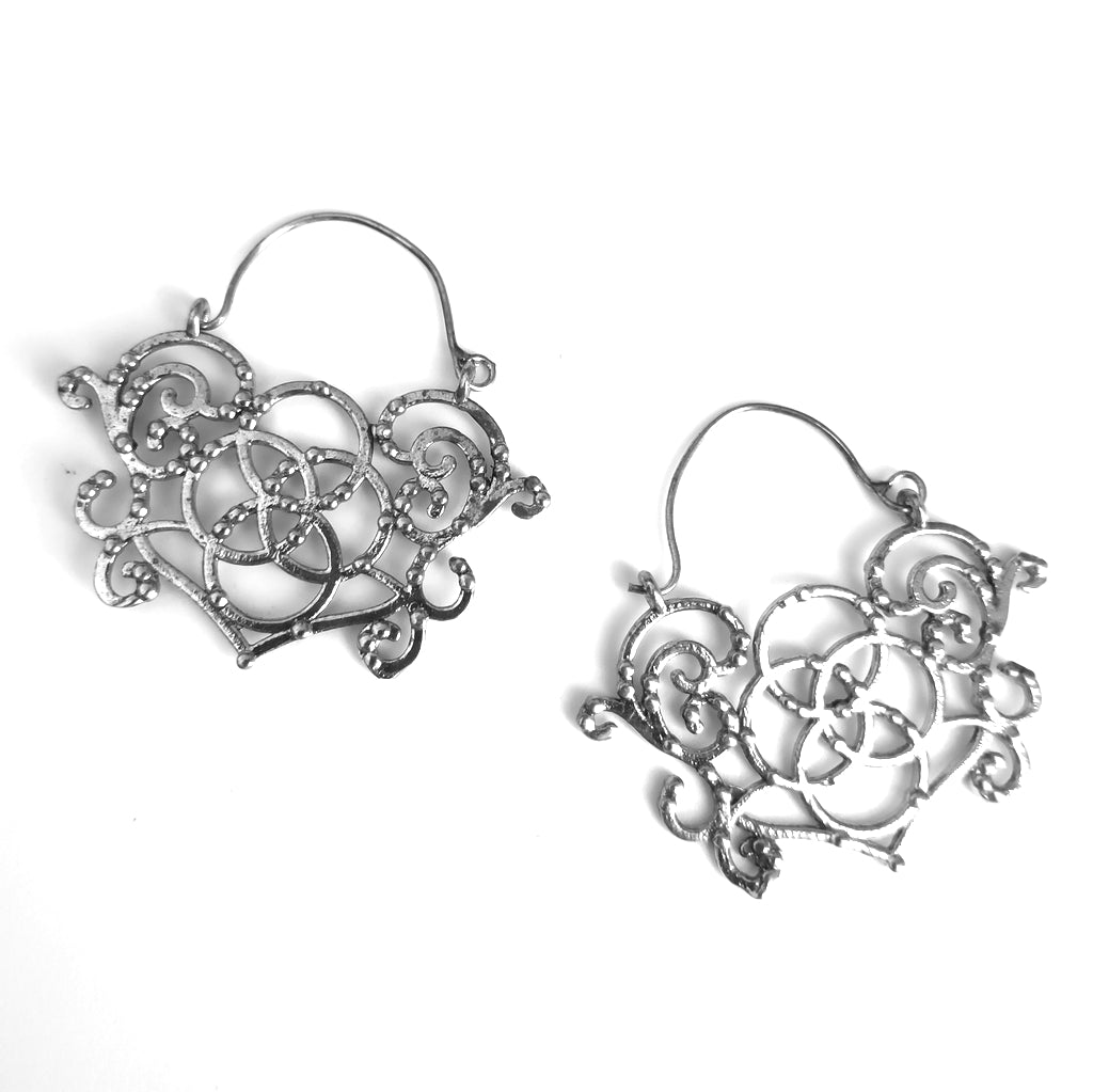 ORECCHINI ETNICI Ottone lucido Orecchini artigianali | ETNICO