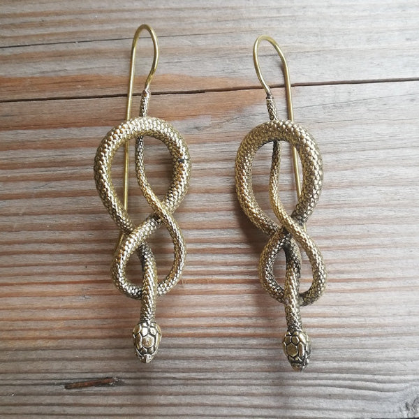 ORECCHINI etnici HINAL in ottone senza pietra | ORECCHINI etnici in ottone