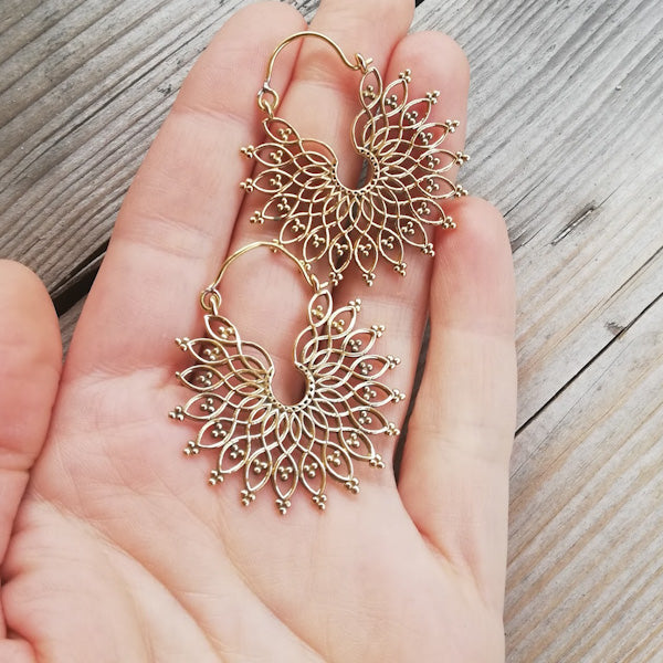 Orecchini etnici in ottone - JIGER