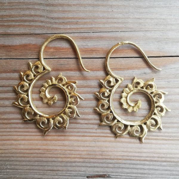 Orecchini indiani etnici in ottone - JIGNA