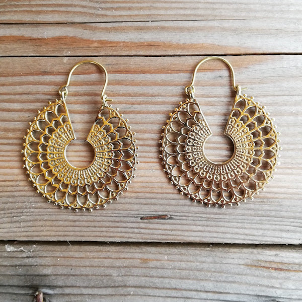 Orecchini etnici in ottone - MAYAWATI