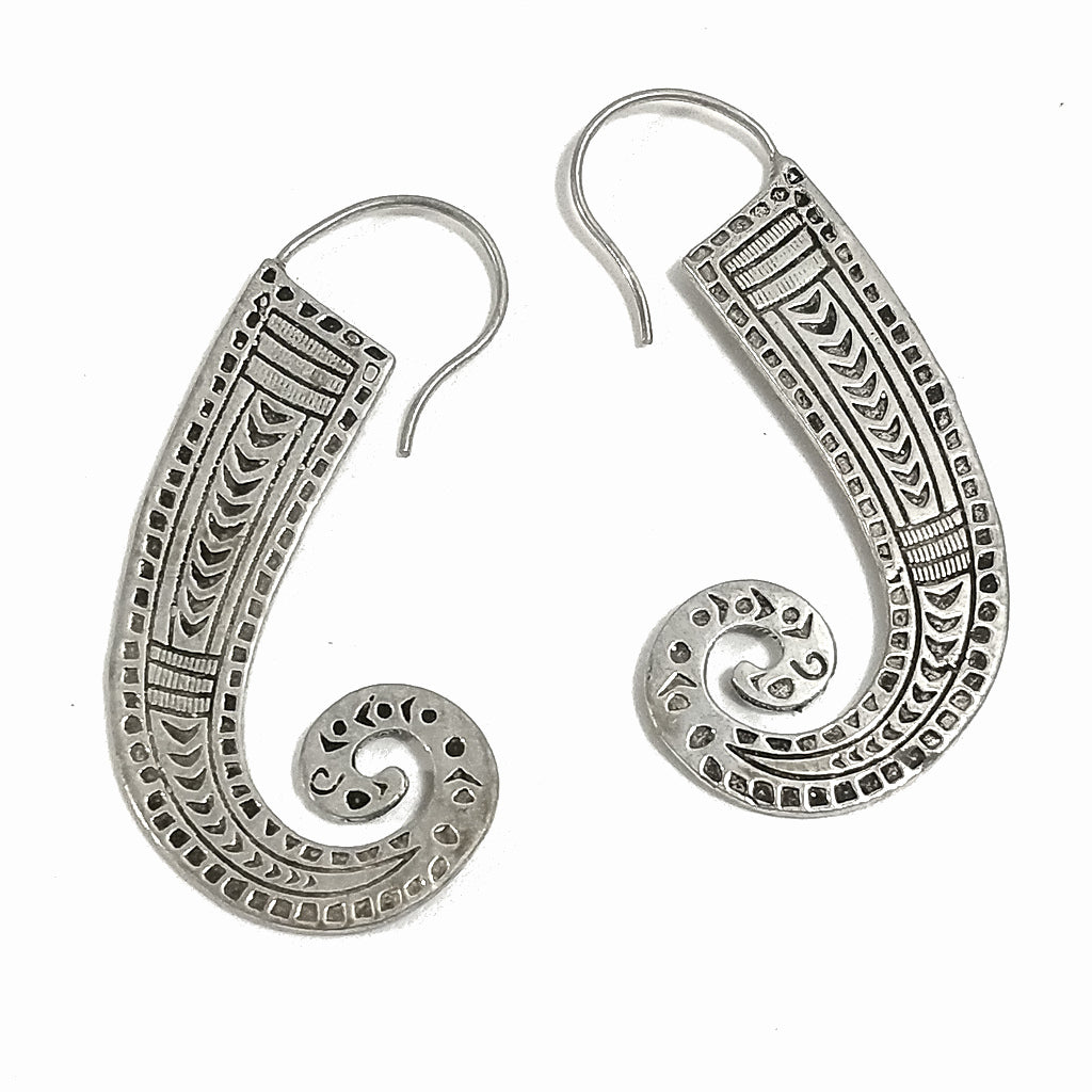 ORECCHINI ETNICI Ottone lucido Orecchini artigianale | KAREN