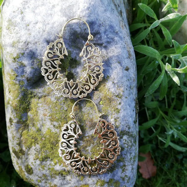 ORECCHINI etnici in ottone - PRAVAN