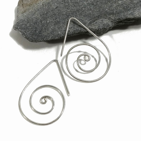 Orecchini etnici Ottone con Spirale Sutra - UMARIA