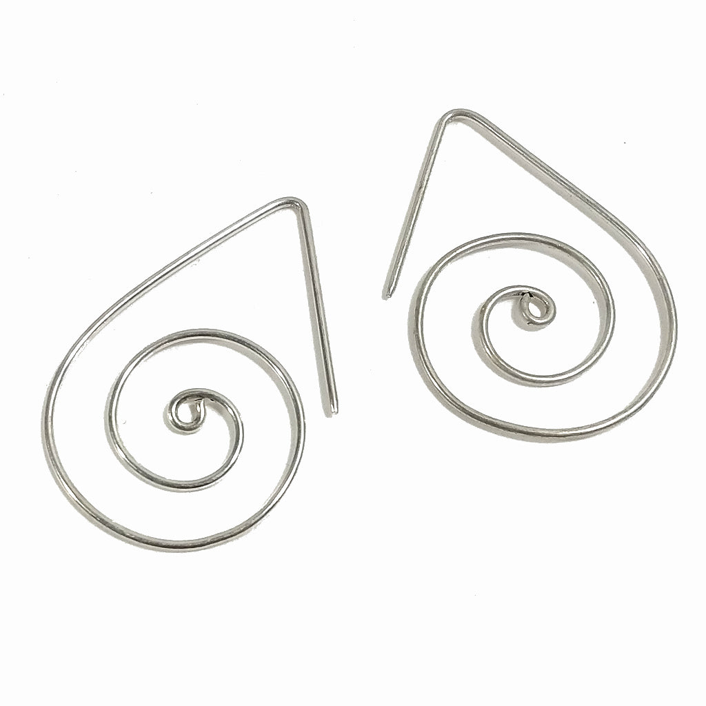 Orecchini etnici Ottone con Spirale Sutra - UMARIA