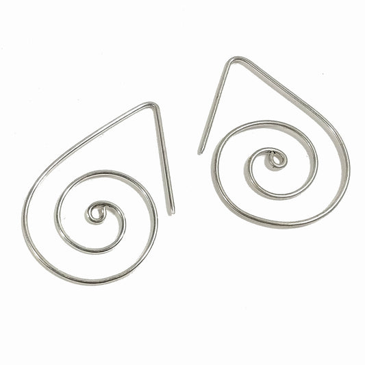 Orecchini etnici Ottone con Spirale Sutra - UMARIA