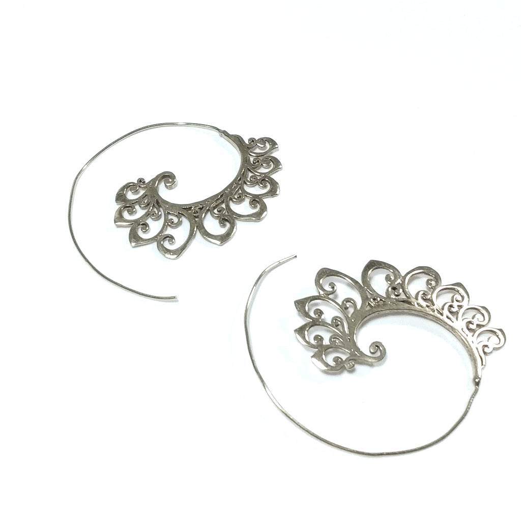 ORECCHINI ETNICI Ottone lucido ORECCHINI | Spirale