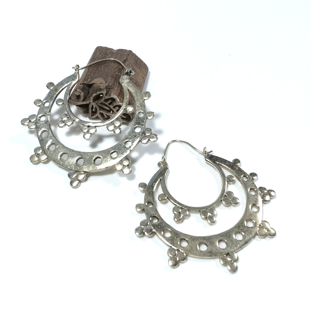 ORECCHINI ETNICI Ottone lucido ORECCHINI | Ventaglio