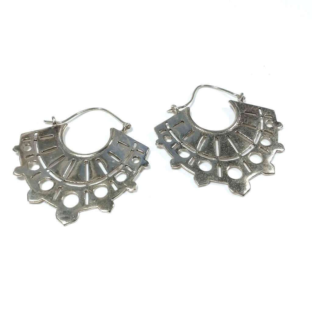 ORECCHINI ETNICI Ottone lucido ORECCHINI | Ventaglio