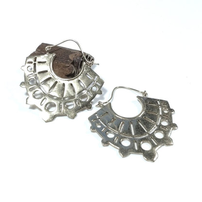 ORECCHINI ETNICI Ottone lucido - DIVINE – immagine3