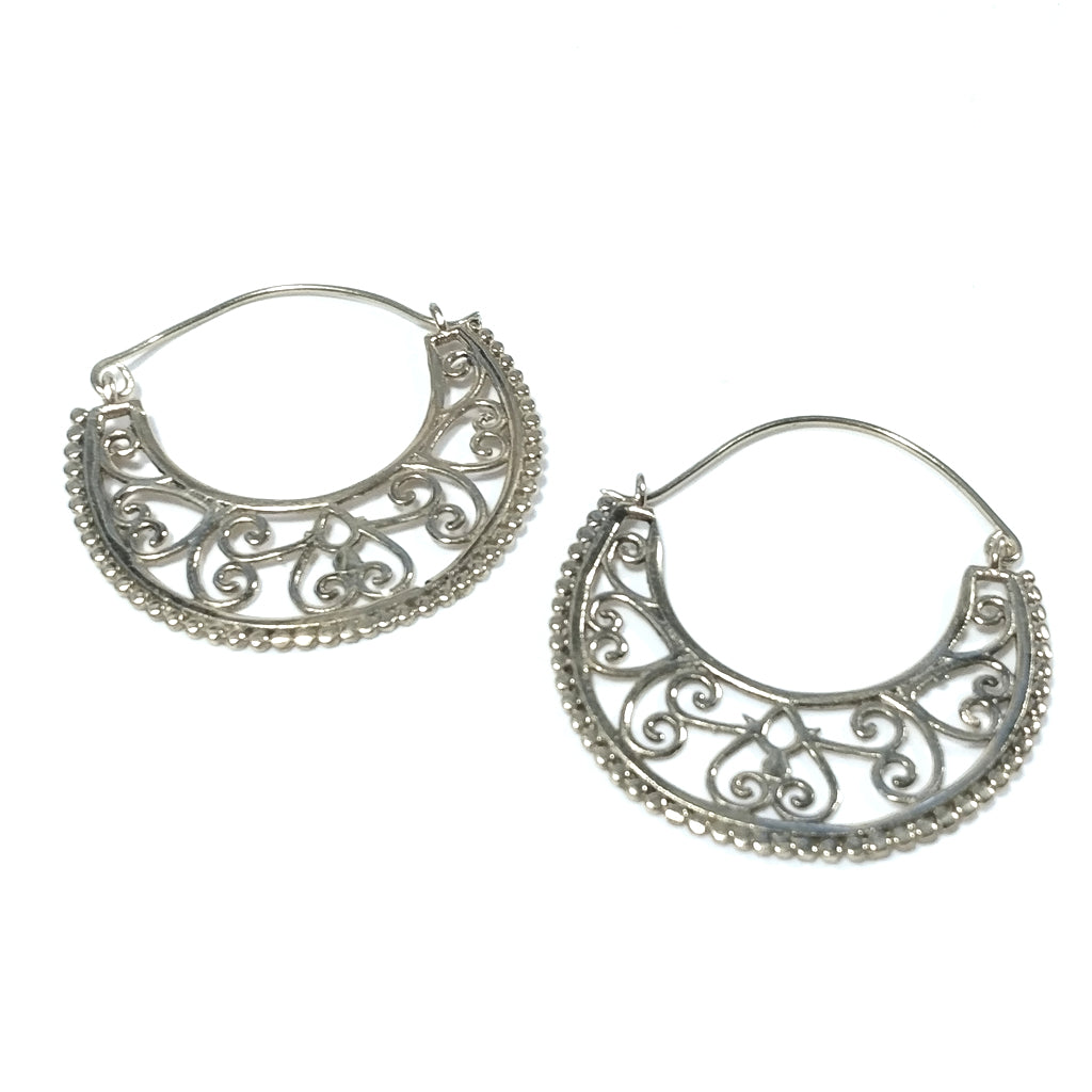 ORECCHINI ETNICI Ottone lucido ORECCHINI | Spirale