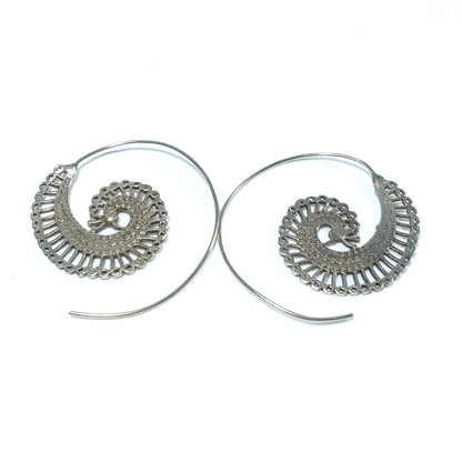 ORECCHINI ETNICI Ottone lucido ORECCHINI | Spirale – immagine2