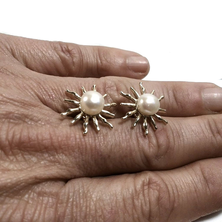 Orecchini da LOBO | argento 925 dorato - Perla | Gioielli argento piercing