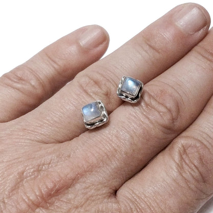 MINI Orecchini argento 925 - Pietra di luna | Gioielli etnici piercing
