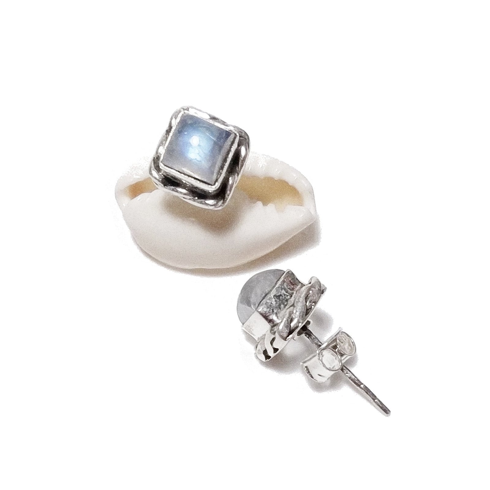 MINI Orecchini argento 925 - Pietra di luna | Gioielli etnici piercing