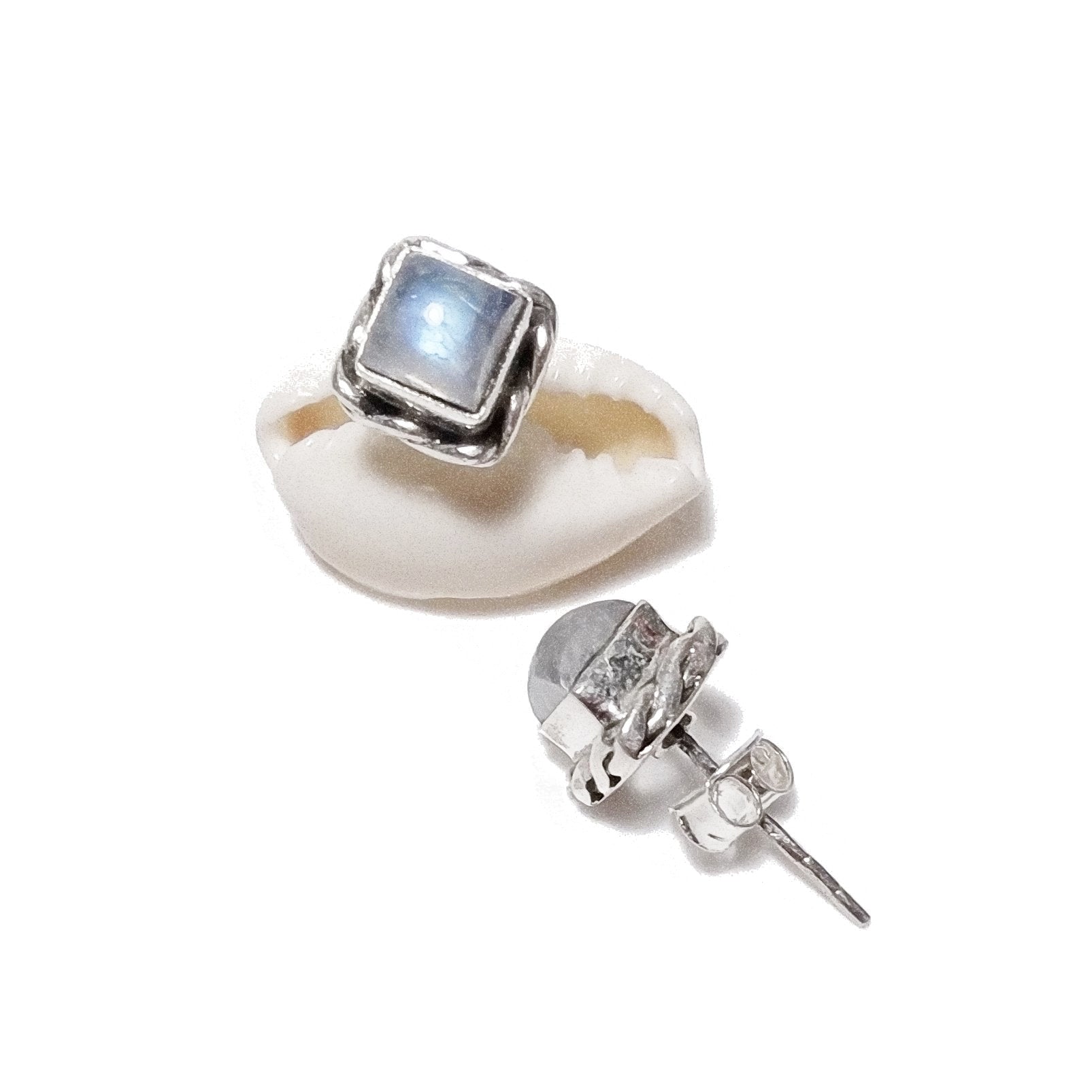 MINI Orecchini argento 925 - Pietra di luna | Gioielli etnici piercing