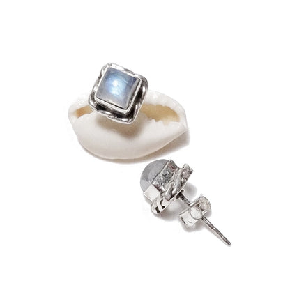 MINI Orecchini argento 925 - Pietra di luna | Gioielli etnici piercing