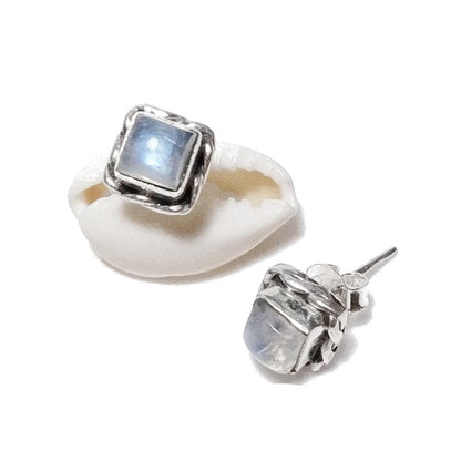 MINI Orecchini argento 925 - Pietra di luna | Gioielli etnici piercing