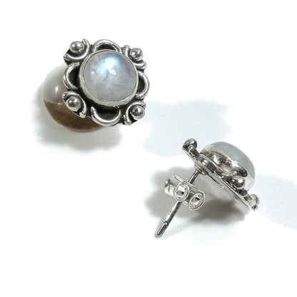 ORECCHINI etnici con pietra in argento 925 - DHASA