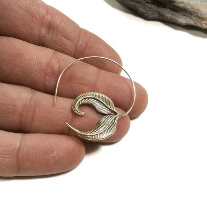 Orecchini etnici a spirale in ottone - AJARA