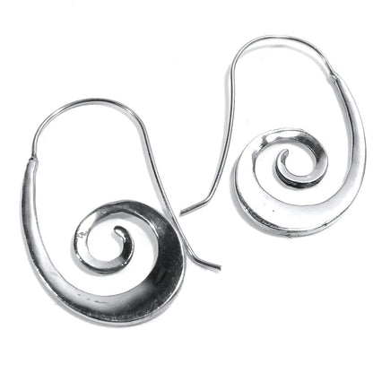 ORECCHINI ETNICI Ottone lucido ORECCHINI | SPIRALE | BOHO style