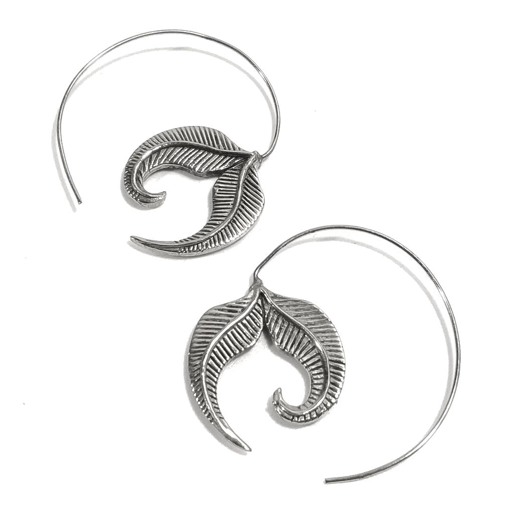 Orecchini etnici a spirale in ottone - AJARA