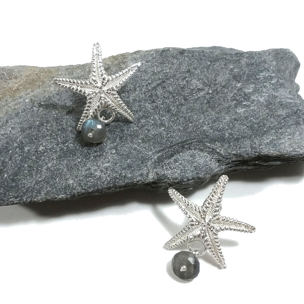Orecchini artigianali Argento 925 ORECCHINI Labradorite | STELLA MARINA
