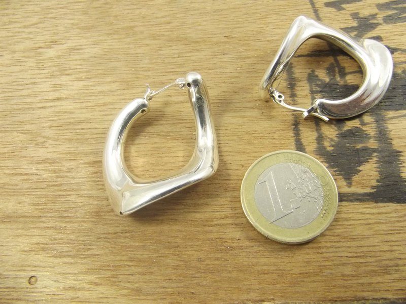 ORECCHINI etnici in argento 925 rombo - SURABHI – immagine3