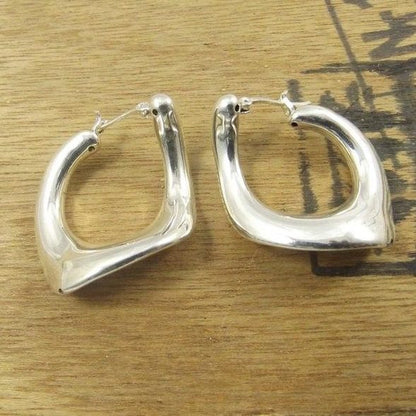 ORECCHINI etnici in argento 925 cerchio - rombo