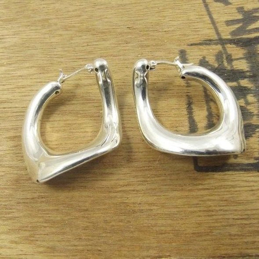 ORECCHINI etnici in argento 925 cerchio - rombo
