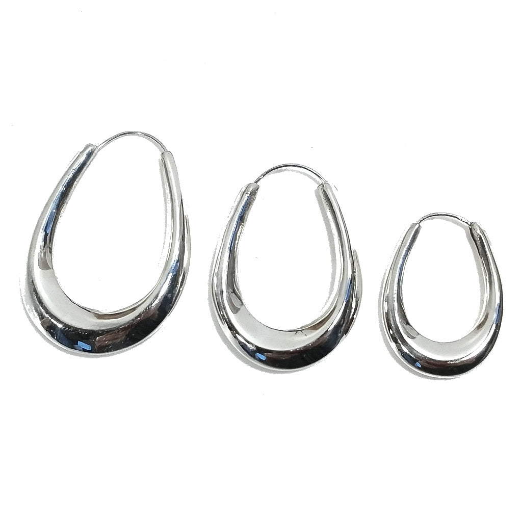 ORECCHINI a cerchio ovale in argento 925 - DANBURA