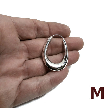 ORECCHINI a cerchio ovale in argento 925 - DANBURA