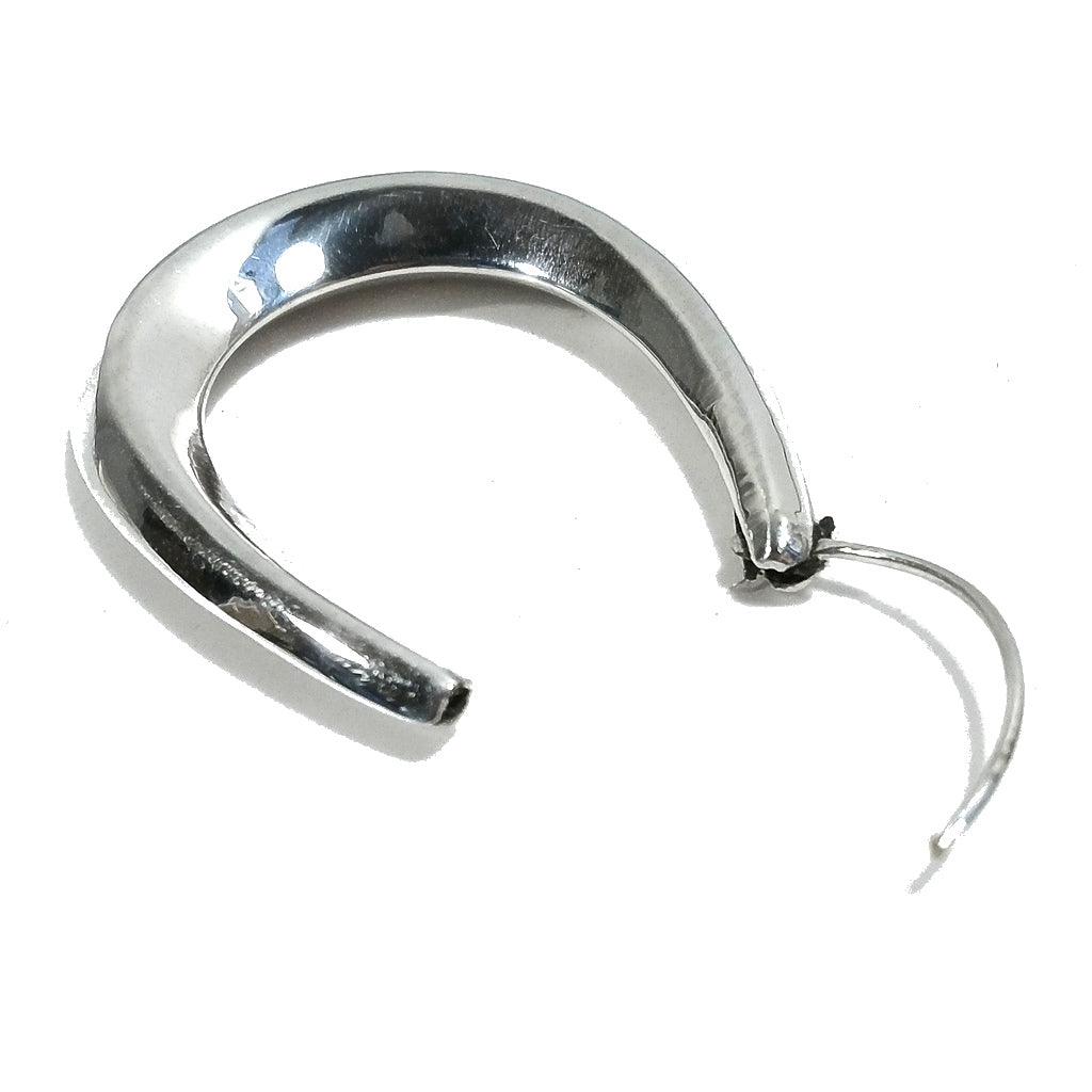 Orecchini cerchio | Coppia orecchini cerchio argento - donna ovale