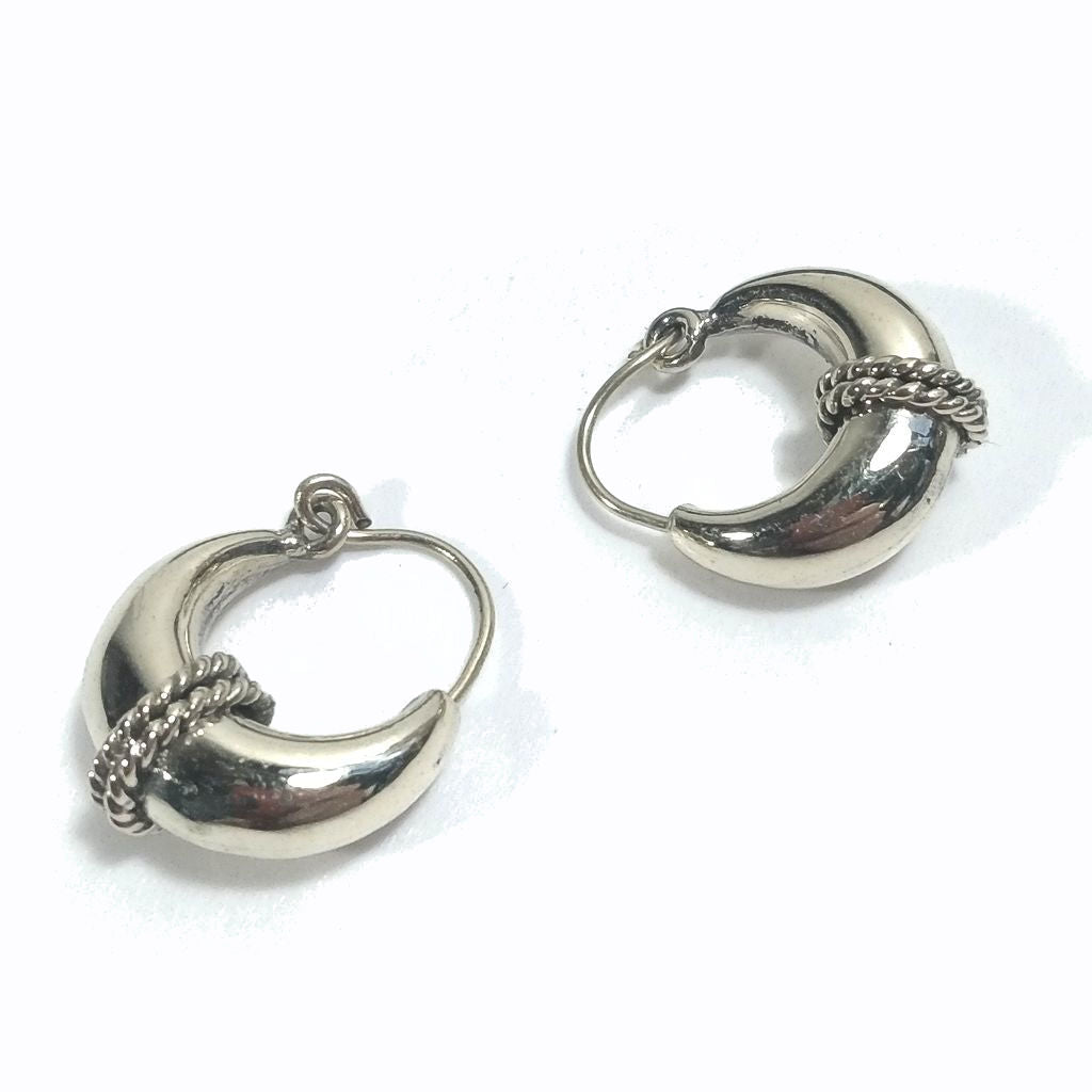 ORECCHINI ETNICI Ottone lucido Orecchini artigianali | Cerchio