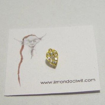 Orecchino da naso in oro 18  carati rombo