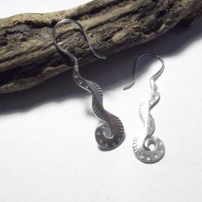 ORECCHINI etnici in argento 925 SPIRALE lunga KAREN