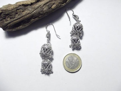 ORECCHINI etnici in argento 925 due cuppole – immagine2