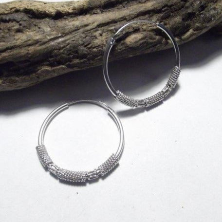 ORECCHINI etnici in argento 925 cerchio - grande