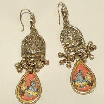 ORECCHINO etnico argento vecchio PARVATI - SHIVA