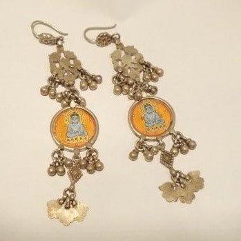 ORECCHINO etnico argento vecchio SHIVA