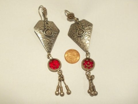 Orecchini etnici in argento antico - ARTENE – immagine2
