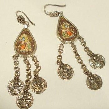 ORECCHINO etnico argento vecchio PARVATI - SHIVA I